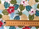 Pineapple and Floral Cotton Print Fabric